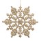 Northlight Glitter Snowflake Christmas Ornaments - 4" - Champagne Gold - 24ct